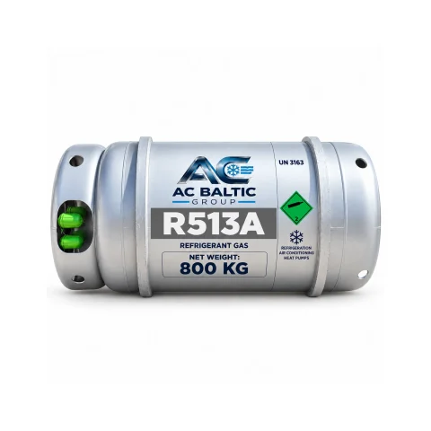 AC Baltic Group R513A refrigerant cylinder, 800 kg net